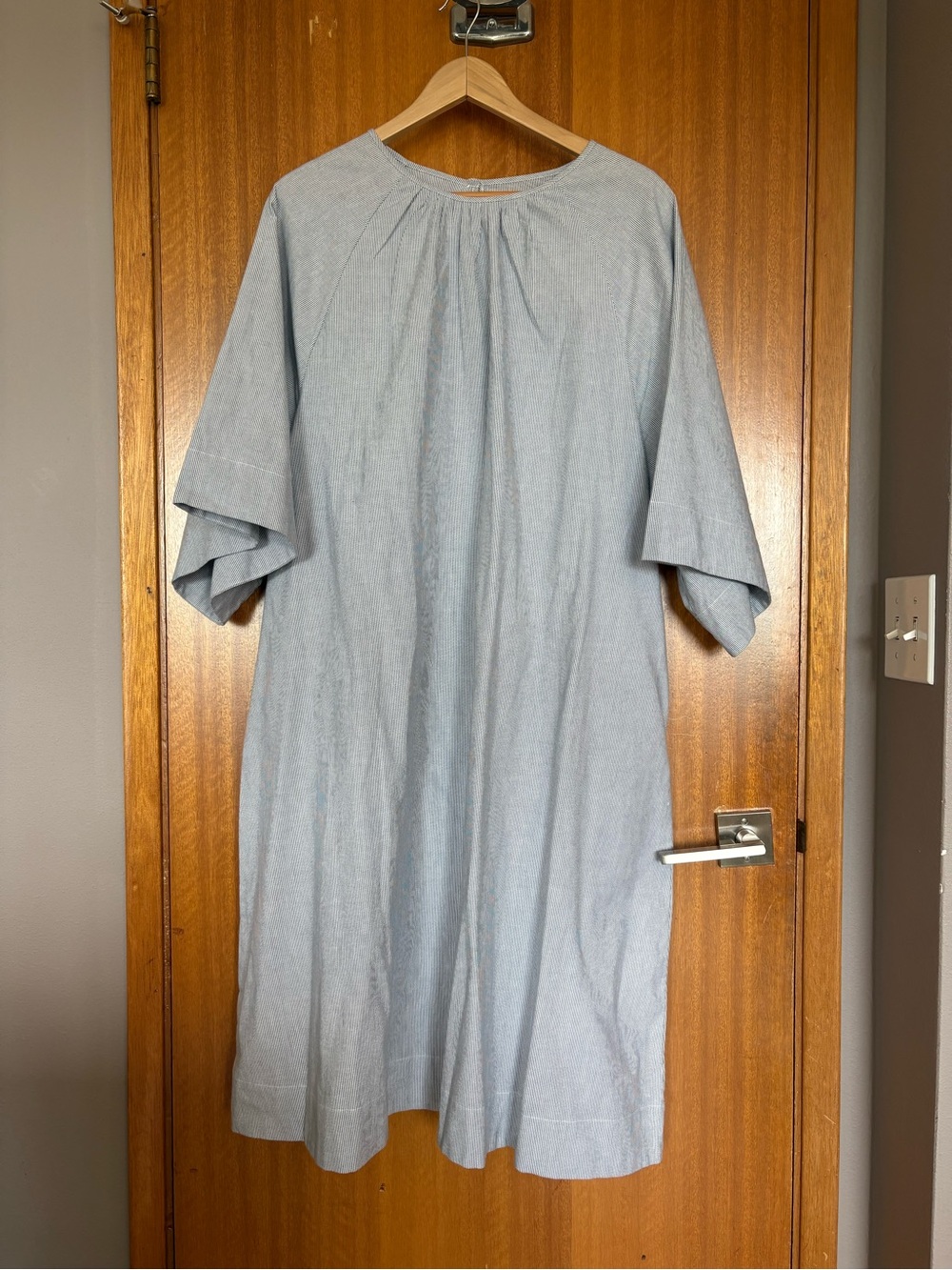 Light Blue Midi Dress with Relaxed Fit